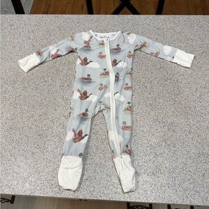 Caden Lane Duck Print Kids Footie